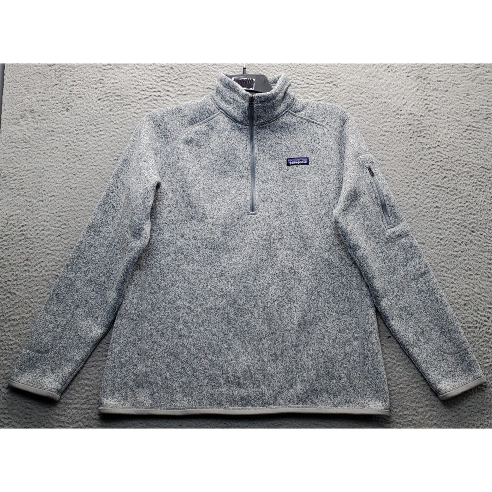 Patagonia 1/4 Zip Fleece Better Sweater Mens XL Gray Heathered Long Sleeve EUC